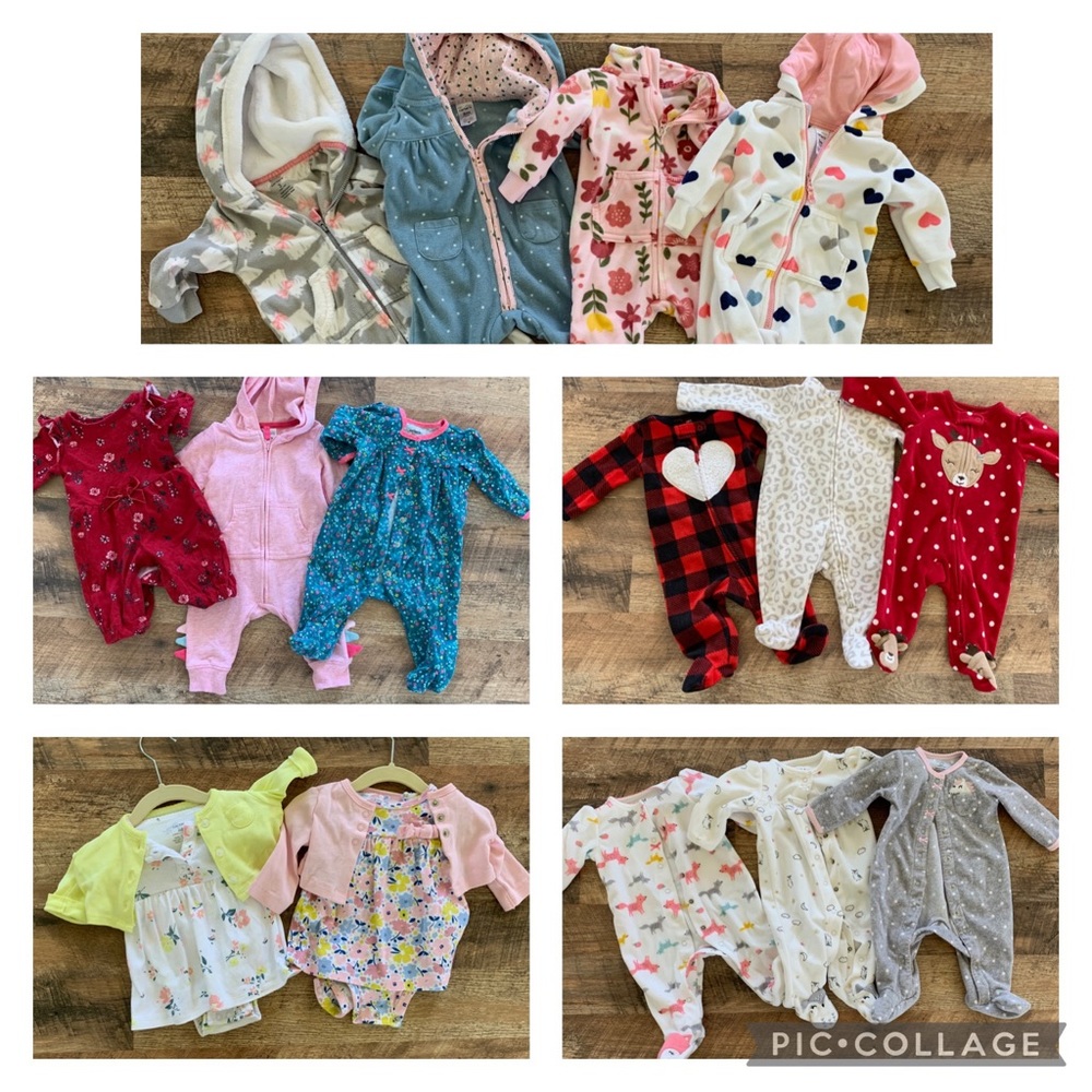 Bundle of baby girl clothing 0-3 months